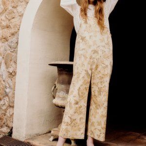 Floral Print Overalls | Size XS